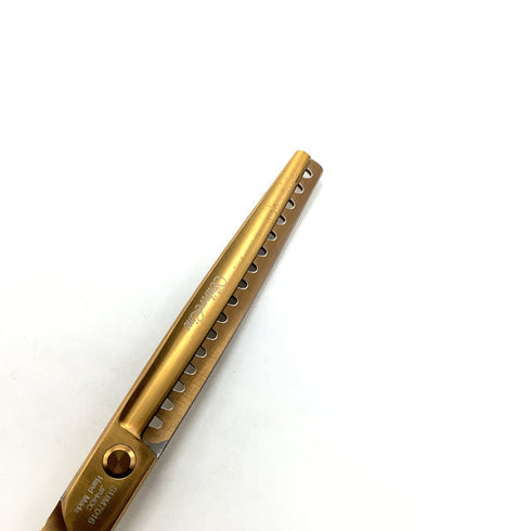 【シルバーラインSilverLine】ゴールドパンパン手品ハサミSUM7016 トリミングシザー 右利き セニング トリマー ペット 7インチ 中古 sc2045