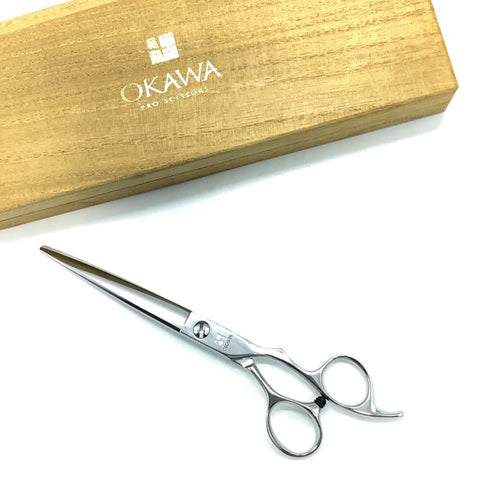 美品【オオカワプロシザーズ オオカワプロシザーOKAWA PRO SCISSORS】SG65X シザー オフセット 理容 美容ハサミ 美容師 理容師 右利き 6.5インチ 中古 sc2051