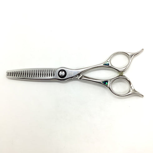 【トギノンTOGINON】PREMIUM TWIN5.8プレミアムクイーン ツイン メガネ シザー セニング 美容ハサミ すきばさみ 美容師 理容師 約40% 右利き 5.8インチ 中古 sc2057