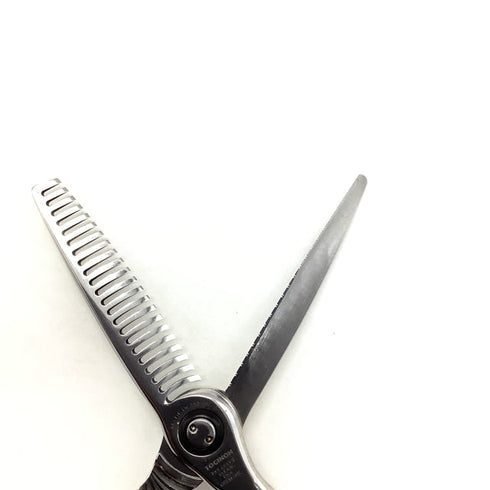 【トギノンTOGINON】PREMIUM TWIN5.8プレミアムクイーン ツイン メガネ シザー セニング 美容ハサミ すきばさみ 美容師 理容師 約40% 右利き 5.8インチ 中古 sc2057