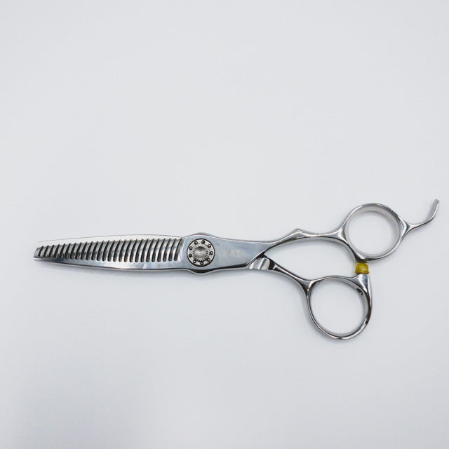 KAZ】KAZ-30 オフセット シザー セニング 美容ハサミ すきばさみ 美容