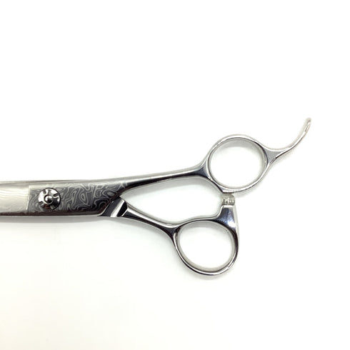 新品未使用【ルクスシザーLUXE】Dama-Long6.5OFダマスカス シザー オフセット 理容 美容ハサミ 美容師 理容師 右利き 6.5インチ 中古 sc2522