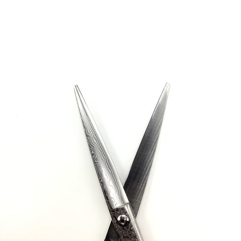 新品未使用【ルクスシザーLUXE】Dama-Long6.5OFダマスカス シザー オフセット 理容 美容ハサミ 美容師 理容師 右利き 6.5インチ 中古 sc2522