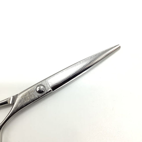 新品未使用【ルクスシザーLUXE】Dama-Long6.5OFダマスカス シザー オフセット 理容 美容ハサミ 美容師 理容師 右利き 6.5インチ 中古 sc2522