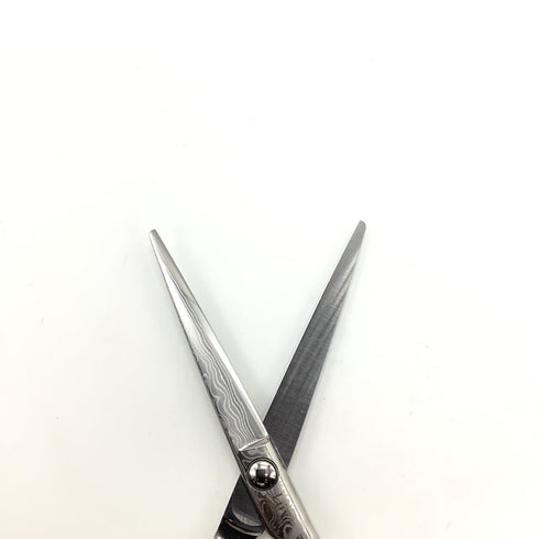 新品未使用【ルクスシザーLUXE】Infinity 58Gダマスカス シザー メガネ 理容 美容ハサミ 美容師 理容師 右利き 5.8インチ 中古 sc2068