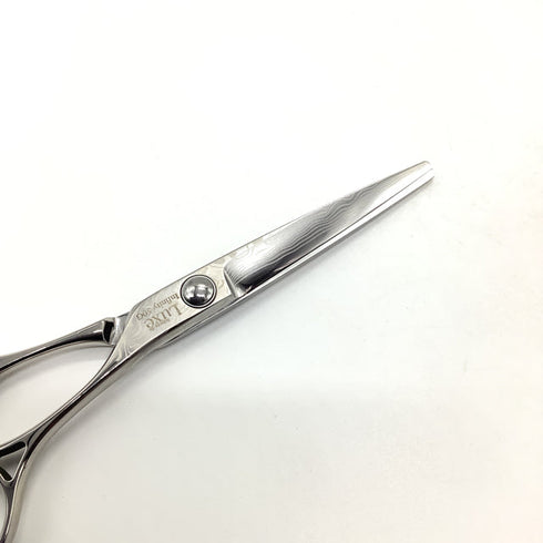 新品未使用【ルクスシザーLUXE】Infinity 50Gダマスカス シザー メガネ 理容 美容ハサミ 美容師 理容師 右利き 5.25インチ 中古 sc2069