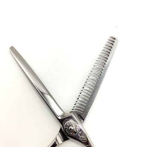 【ナルトシザーズ ナルトシザーNARUTO SCISSORS】RKバリエーション ジャングルB28 オフセット シザー セニング 美容ハサミ すきばさみ 美容師 理容師 約30~35% 右利き 5.8インチ 中古 sc2078