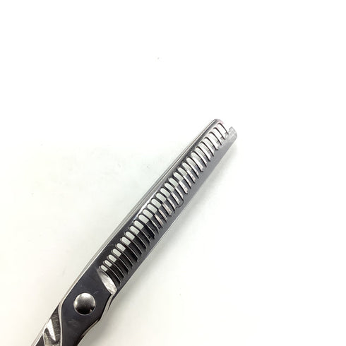 【ナルトシザーズ ナルトシザーNARUTO SCISSORS】RKバリエーション ジャングルB28 オフセット シザー セニング 美容ハサミ すきばさみ 美容師 理容師 約30~35% 右利き 5.8インチ 中古 sc2078