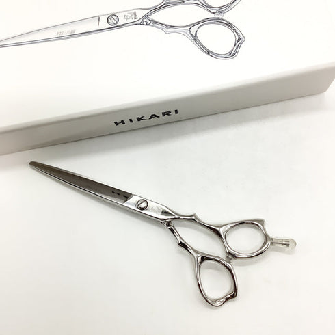 美品【ヒカリシザーズHIKARI光シザーHIKARI SCISSORS】BEAM COSMOS162 シザー オフセット 理容 美容ハサミ 美容師 理容師 右利き 6インチ 中古 sc2081