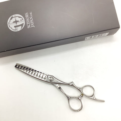 【シザーズジャパンSCISSORS JAPAN】A-ARA50%12F01 LSBS加工 オフセット シザー セニング 美容ハサミ すきばさみ 美容師 理容師 約50% 右利き 6インチ 中古 sc2097