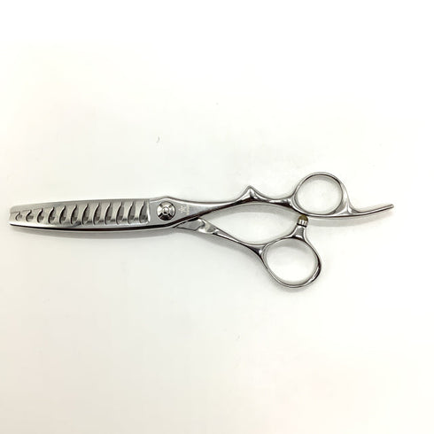 【シザーズジャパンSCISSORS JAPAN】A-ARA50%12F01 LSBS加工 オフセット シザー セニング 美容ハサミ すきばさみ 美容師 理容師 約50% 右利き 6インチ 中古 sc2097