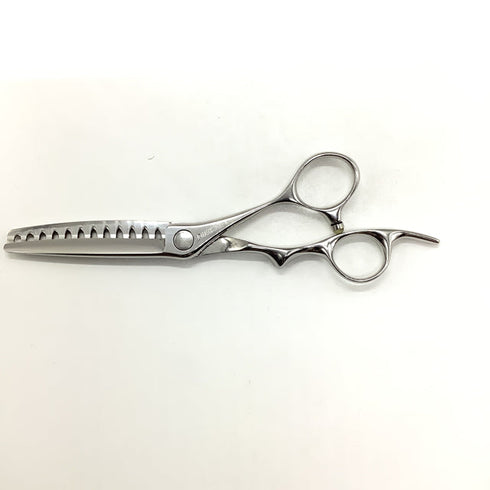 【シザーズジャパンSCISSORS JAPAN】A-ARA50%12F01 LSBS加工 オフセット シザー セニング 美容ハサミ すきばさみ 美容師 理容師 約50% 右利き 6インチ 中古 sc2097