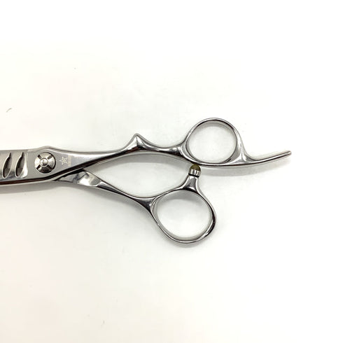 【シザーズジャパンSCISSORS JAPAN】A-ARA50%12F01 LSBS加工 オフセット シザー セニング 美容ハサミ すきばさみ 美容師 理容師 約50% 右利き 6インチ 中古 sc2097