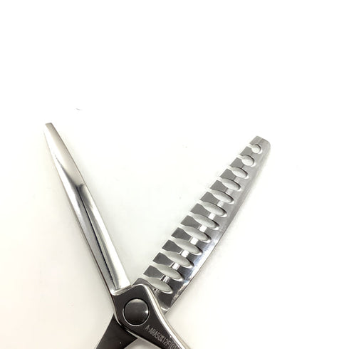 【シザーズジャパンSCISSORS JAPAN】A-ARA50%12F01 LSBS加工 オフセット シザー セニング 美容ハサミ すきばさみ 美容師 理容師 約50% 右利き 6インチ 中古 sc2097