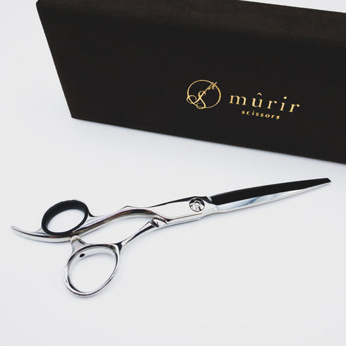 美品【murirミュリール】 leftyシザー オフセット 理容 美容ハサミ 美容師 理容師 左利き 6.5インチ 中古 sc210