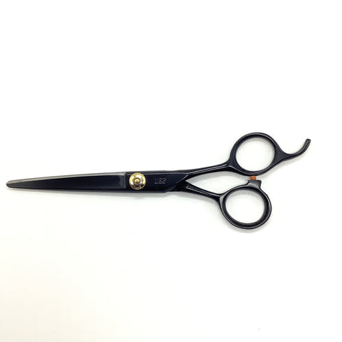【NSP】60ブラックコーティング シザー オフセット 理容 美容ハサミ 美容師 理容師 右利き 6インチ 中古 sc2105