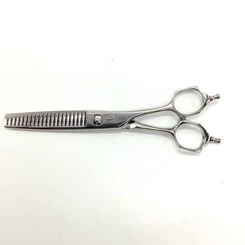 美品【ミズタニシザーズ ミズタニシザーMIZUTANI SCISSORS】ACRO YURAGI4 メガネ シザー セニング 美容ハサミ すきばさみ 美容師 理容師 約15~20% 右利き 6インチ 中古 sc2127