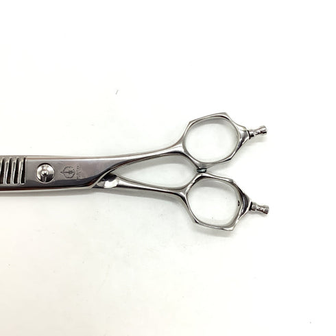 美品【ミズタニシザーズ ミズタニシザーMIZUTANI SCISSORS】ACRO YURAGI4 メガネ シザー セニング 美容ハサミ すきばさみ 美容師 理容師 約15~20% 右利き 6インチ 中古 sc2127