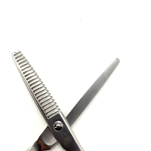 美品【ミズタニシザーズ ミズタニシザーMIZUTANI SCISSORS】ACRO YURAGI4 メガネ シザー セニング 美容ハサミ すきばさみ 美容師 理容師 約15~20% 右利き 6インチ 中古 sc2127