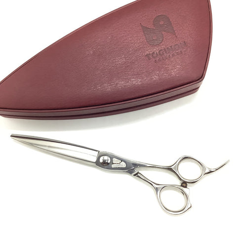 【トギノンTOGINON】マリンシャーク6.8 シザー オフセット 理容 美容ハサミ 美容師 理容師 右利き 6.8インチ 中古 sc2141