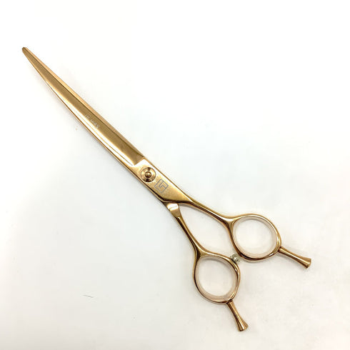 【SVANS.スバンス】ギザ刃カーブ トリミングシザー メガネ 右利き トリマー ペット 6.5インチ 中古 sc2155