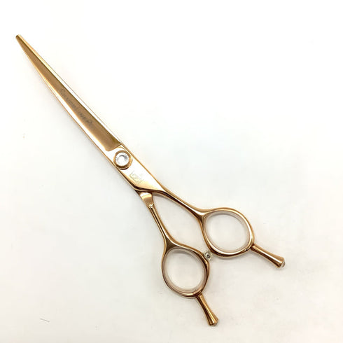 【シルバーラインSilverLine】のこぎり刃スリムカーブSC6510 トリミングシザー メガネ 右利き トリマー ペット 6.5インチ 中古 sc2156