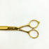 【オオカワプロシザーズ オオカワプロシザーOKAWA PRO SCISSORS】JAGⅡ SGJ60-A ゴールドコーティング シザー メガネ 理容 美容ハサミ 美容師 理容師 右利き 6インチ 中古 sc2162