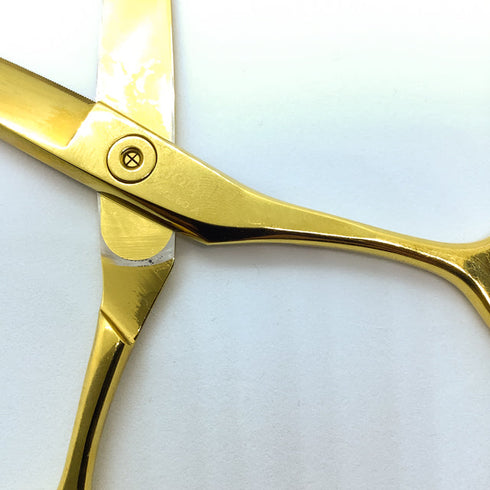 【オオカワプロシザーズ オオカワプロシザーOKAWA PRO SCISSORS】JAGⅡ SGJ60-A ゴールドコーティング シザー メガネ 理容 美容ハサミ 美容師 理容師 右利き 6インチ 中古 sc2162