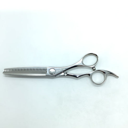 【シザーズジャパンSCISSORS JAPAN】Qs FLOR LSBS加工 QSF25%29i17N6N オフセット シザー セニング 美容ハサミ すきばさみ 美容師 理容師 約20~30% 右利き 6インチ 中古 sc2166