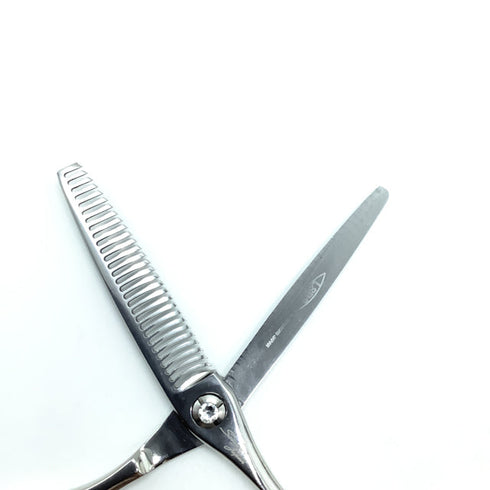 【シザーズジャパンSCISSORS JAPAN】Qs FLOR LSBS加工 QSF25%29i17N6N オフセット シザー セニング 美容ハサミ すきばさみ 美容師 理容師 約20~30% 右利き 6インチ 中古 sc2166