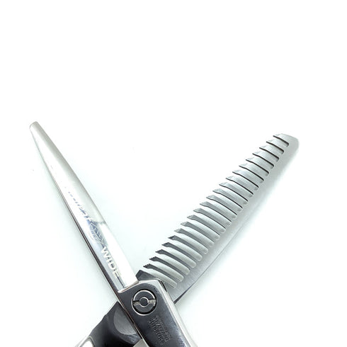 【ミズタニシザーズ ミズタニシザーMIZUTANI SCISSORS】Acroleaf WIDE M-15 メガネ シザー セニング 美容ハサミ すきばさみ 美容師 理容師 約5~15% 右利き 5.8インチ 中古 sc2175