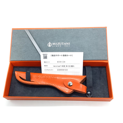 【ミズタニシザーズ ミズタニシザーMIZUTANI SCISSORS】Acroleaf WIDE M-15 メガネ シザー セニング 美容ハサミ すきばさみ 美容師 理容師 約5~15% 右利き 5.8インチ 中古 sc2175