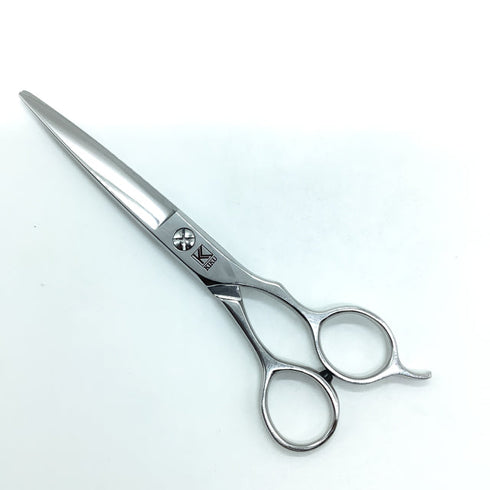 【キクオオカワKIKU OKAWA】D-CUT75 ドライカット スライド シザー メガネ 理容 美容ハサミ 美容師 理容師 右利き 6インチ 中古 sc2192