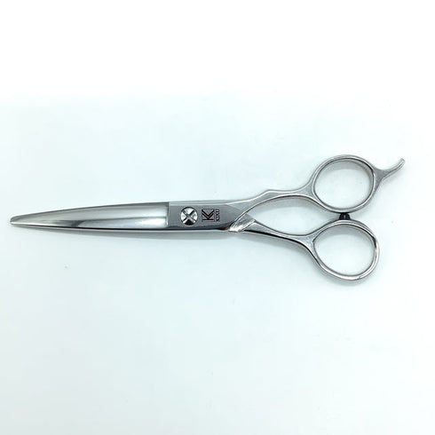 【キクオオカワKIKU OKAWA】D-CUT75 ドライカット スライド シザー メガネ 理容 美容ハサミ 美容師 理容師 右利き 6インチ 中古 sc2192