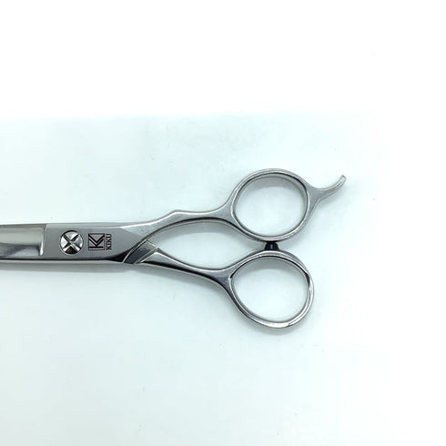 【キクオオカワKIKU OKAWA】D-CUT75 ドライカット スライド シザー メガネ 理容 美容ハサミ 美容師 理容師 右利き 6インチ 中古 sc2192