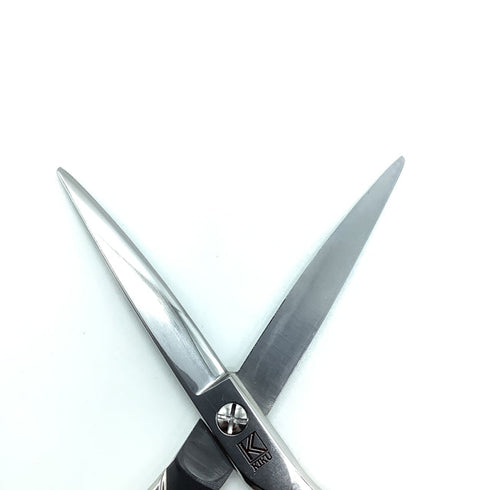 【キクオオカワKIKU OKAWA】D-CUT75 ドライカット スライド シザー メガネ 理容 美容ハサミ 美容師 理容師 右利き 6インチ 中古 sc2192