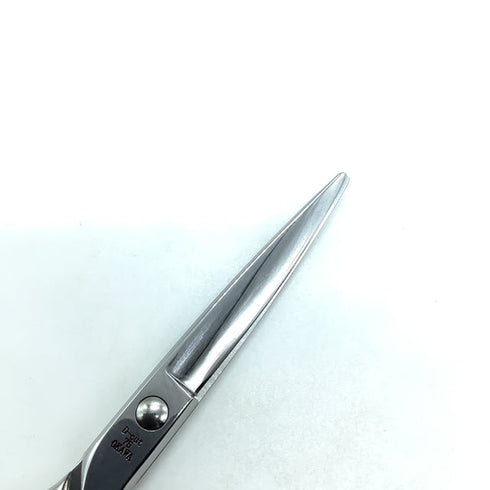 【キクオオカワKIKU OKAWA】D-CUT75 ドライカット スライド シザー メガネ 理容 美容ハサミ 美容師 理容師 右利き 6インチ 中古 sc2192