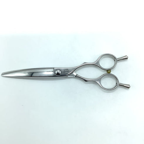 【SHEEMA Hi-TEC島理研】R-cut 65Wカーブ シザー メガネ 理容 美容ハサミ 美容師 理容師 右利き 6.5インチ 中古 sc2194