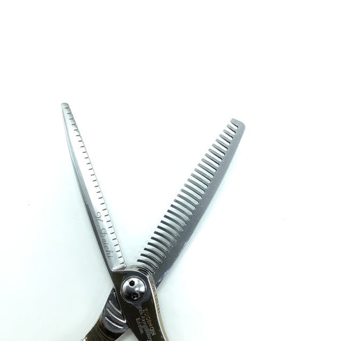 【トギノンTOGINON】GOLDEN QUEEN 30周年限定 メガネ シザー セニング 美容ハサミ すきばさみ 美容師 理容師 約20% 右利き 5.8インチ 中古 sc2198