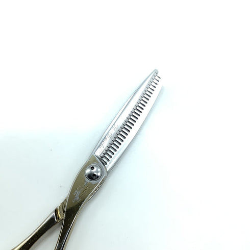 【トギノンTOGINON】GOLDEN QUEEN 30周年限定 メガネ シザー セニング 美容ハサミ すきばさみ 美容師 理容師 約20% 右利き 5.8インチ 中古 sc2198