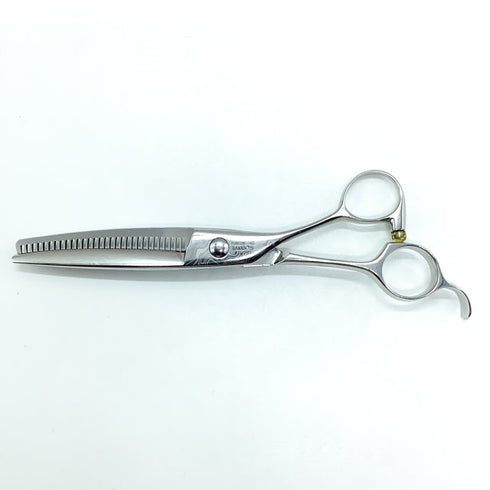 【アルプス株式会社 リビテックハイネッタ21】ハイネッタ ダマスカス302 オフセット シザー セニング 美容ハサミ すきばさみ 美容師 理容師 約20% 右利き 6インチ 中古 sc2200