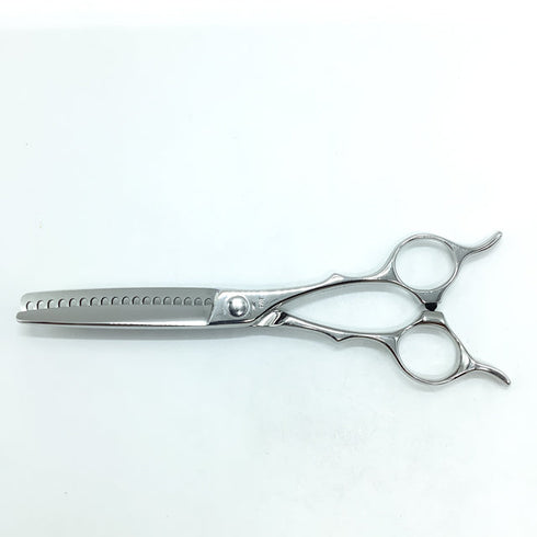 美品【ナルトシザーズ ナルトシザーNARUTO SCISSORS】五梳きクーパーライン メガネ シザー セニング 美容ハサミ すきばさみ 美容師 理容師 約60% 右利き 6インチ 中古 sc2201