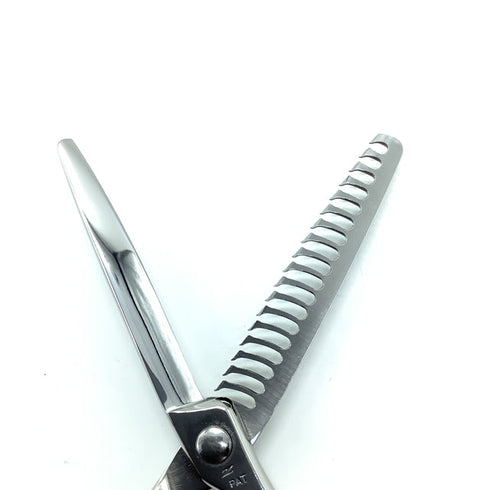 美品【ナルトシザーズ ナルトシザーNARUTO SCISSORS】五梳きクーパーライン メガネ シザー セニング 美容ハサミ すきばさみ 美容師 理容師 約60% 右利き 6インチ 中古 sc2201