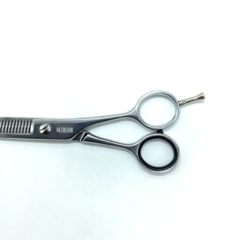 【ネットワークNETWORK】KM30 メガネ シザー セニング 美容ハサミ すきばさみ 美容師 理容師 約20~30% 右利き 6インチ 中古 sc2224