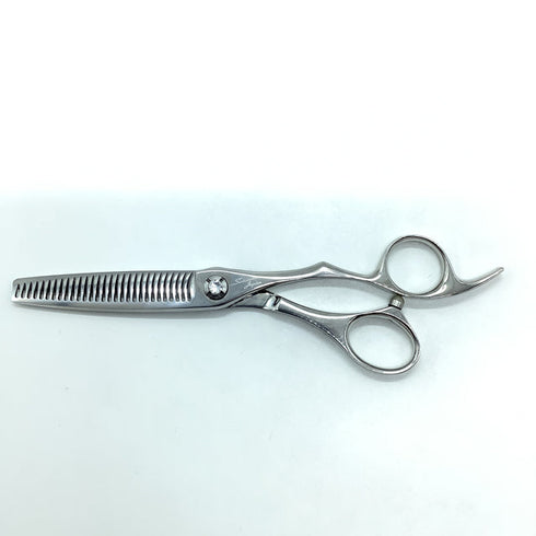 【シザーズジャパンSCISSORS JAPAN】Qs FLOR 25%29 オフセット シザー セニング 美容ハサミ すきばさみ 美容師 理容師 約20~30% 右利き 6インチ 中古 sc2233