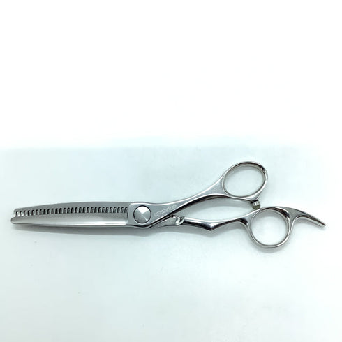 【シザーズジャパンSCISSORS JAPAN】Qs FLOR 25%29 オフセット シザー セニング 美容ハサミ すきばさみ 美容師 理容師 約20~30% 右利き 6インチ 中古 sc2233