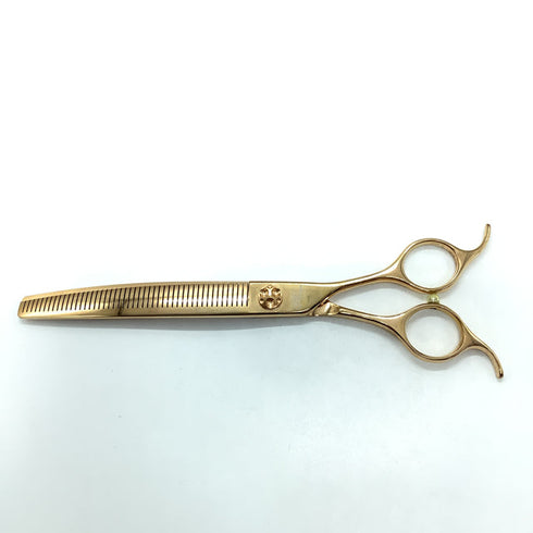 美品【ビアーズBEARDS】Yurufuwa ゆるふわ カーブフラッフィー トリミングシザー 右利き トリマー ペット 7.5インチ 中古 sc2236