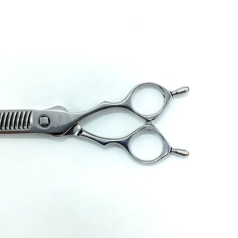 【nbaa N.B.A.A×GREEN MOUSE】NB-GTR1 メガネ シザー セニング 美容ハサミ すきばさみ 美容師 理容師 約20% 右利き 6インチ 中古 sc2240