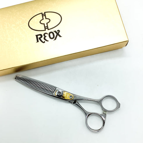 【YAGYU柳生】SH1 覇王プレート オフセット シザー セニング 美容ハサミ すきばさみ 美容師 理容師 約15% 右利き 6インチ 中古 sc2244