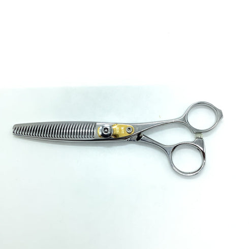 【YAGYU柳生】SH1 覇王プレート オフセット シザー セニング 美容ハサミ すきばさみ 美容師 理容師 約15% 右利き 6インチ 中古 sc2244